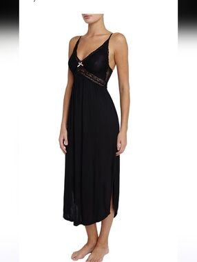 Eberjey Colette Madame Long Gown - Black